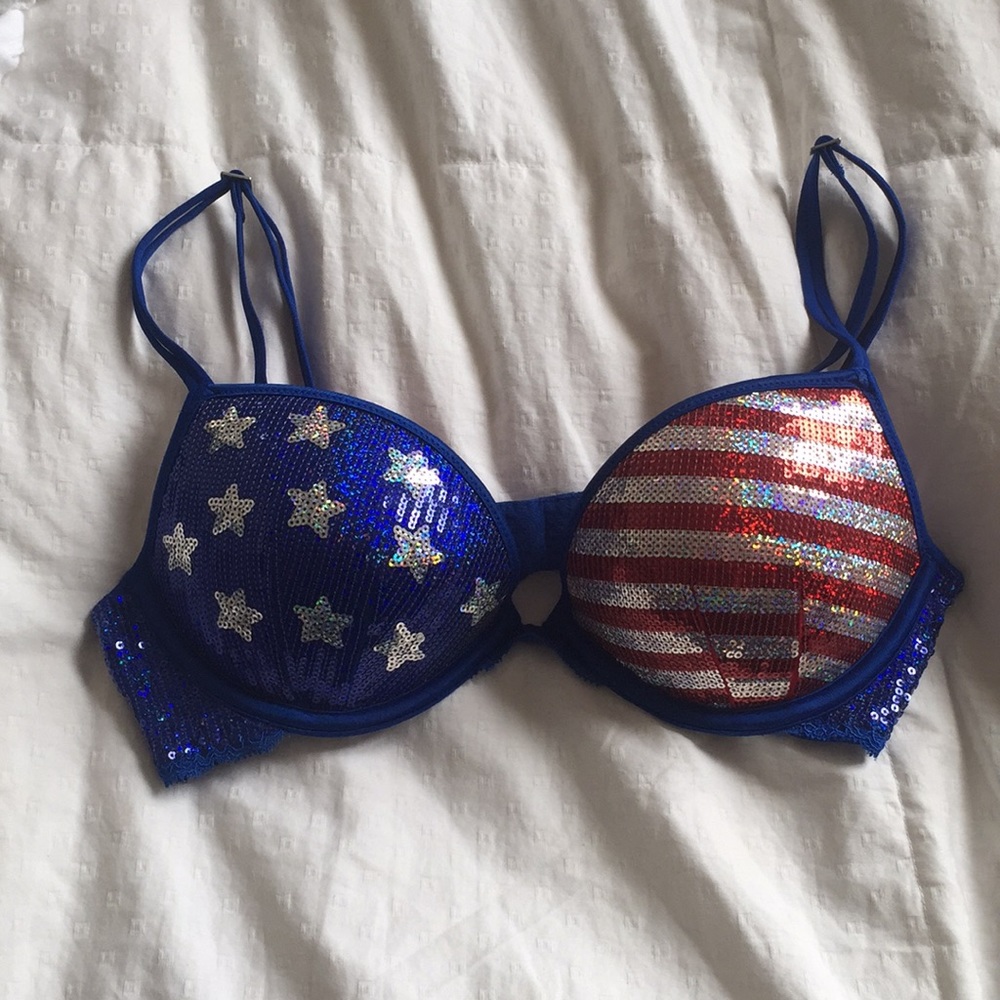 Victoria’s Secret PINK Sequin Flag Bra